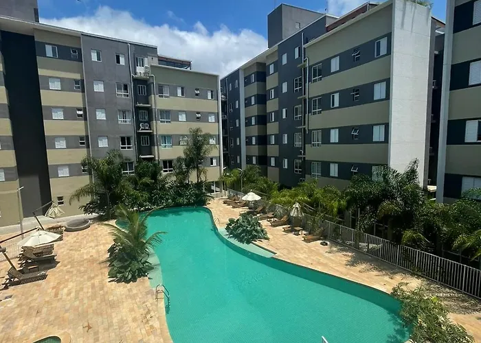 Jardim das Palmeiras II Home Resort JP2 Ubatuba - Apartamento com 2 Dorms, 1 Suíte, Churrasqueira Gourmet, Piscinas, Sauna e Salão de Jogos